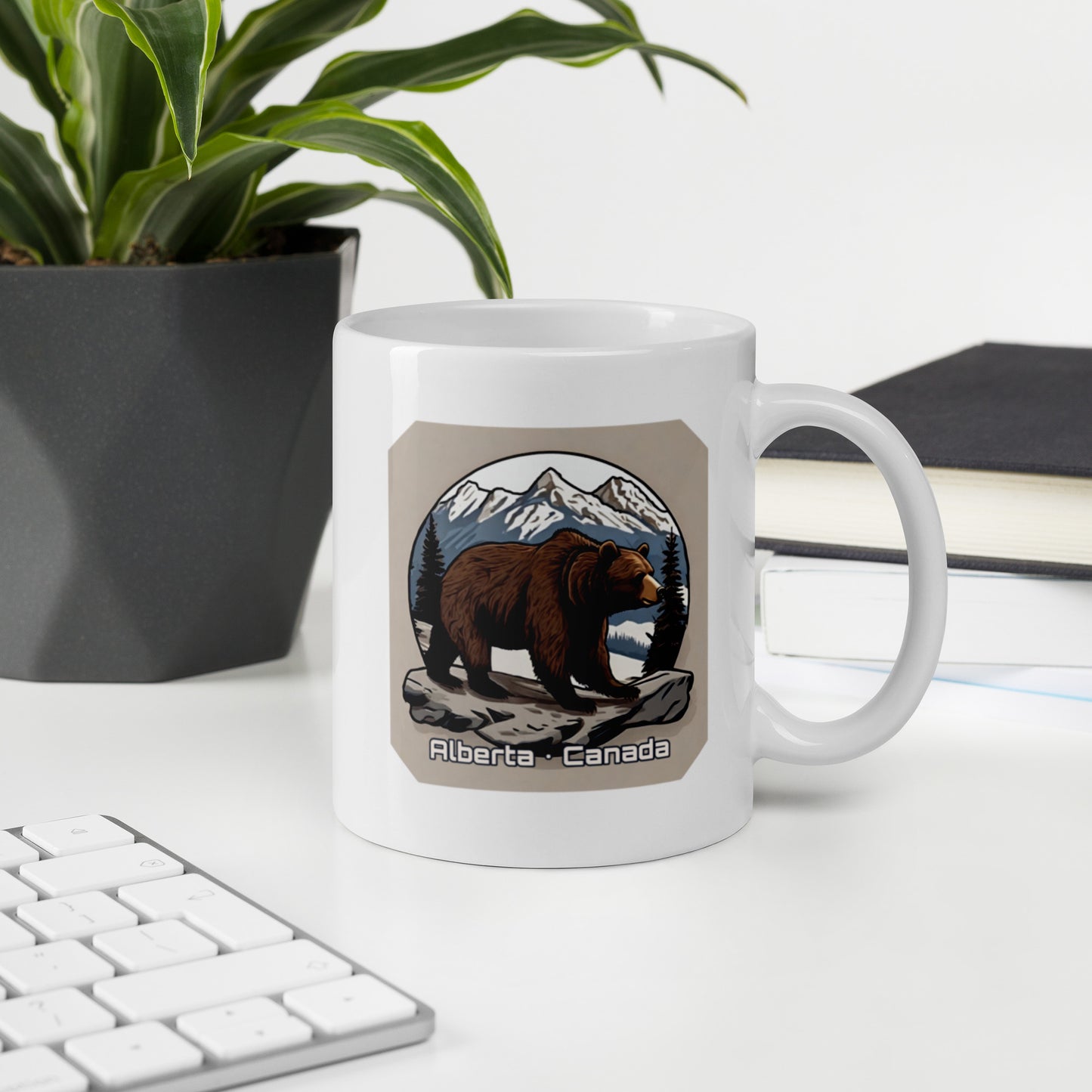 Grizzly Sanctuary | 'True North' | White Glossy Mug