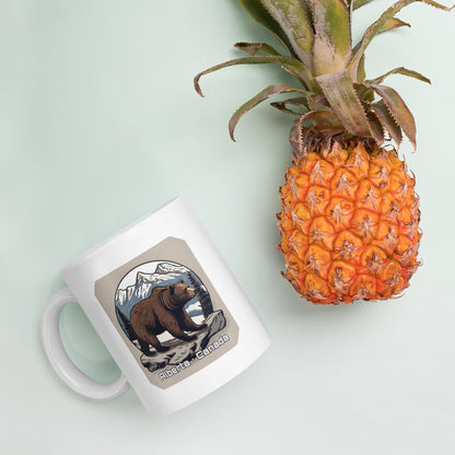 Grizzly Sanctuary | 'True North' | White Glossy Mug