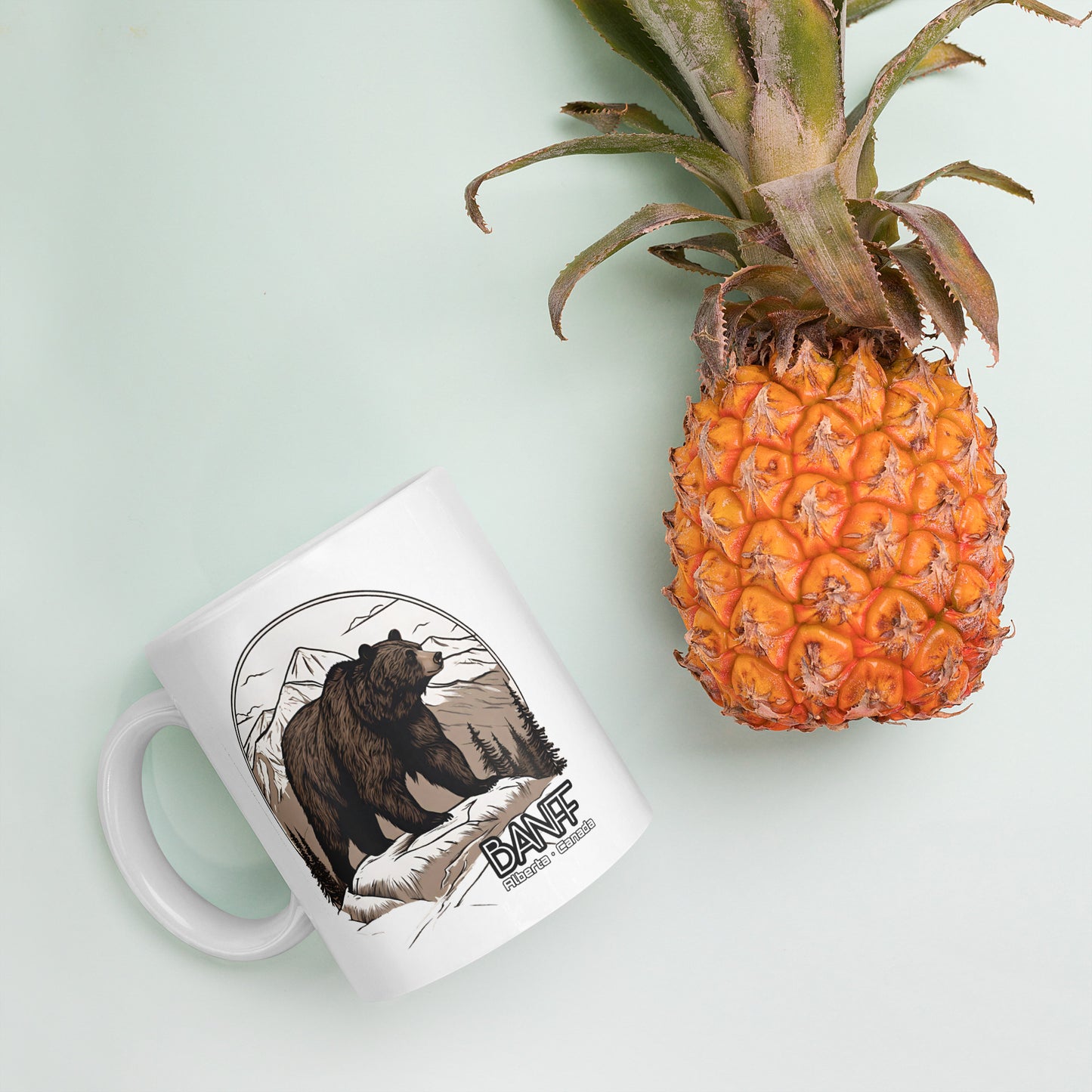 The Great Banff Grizzly | 'True North' | White Glossy Mug