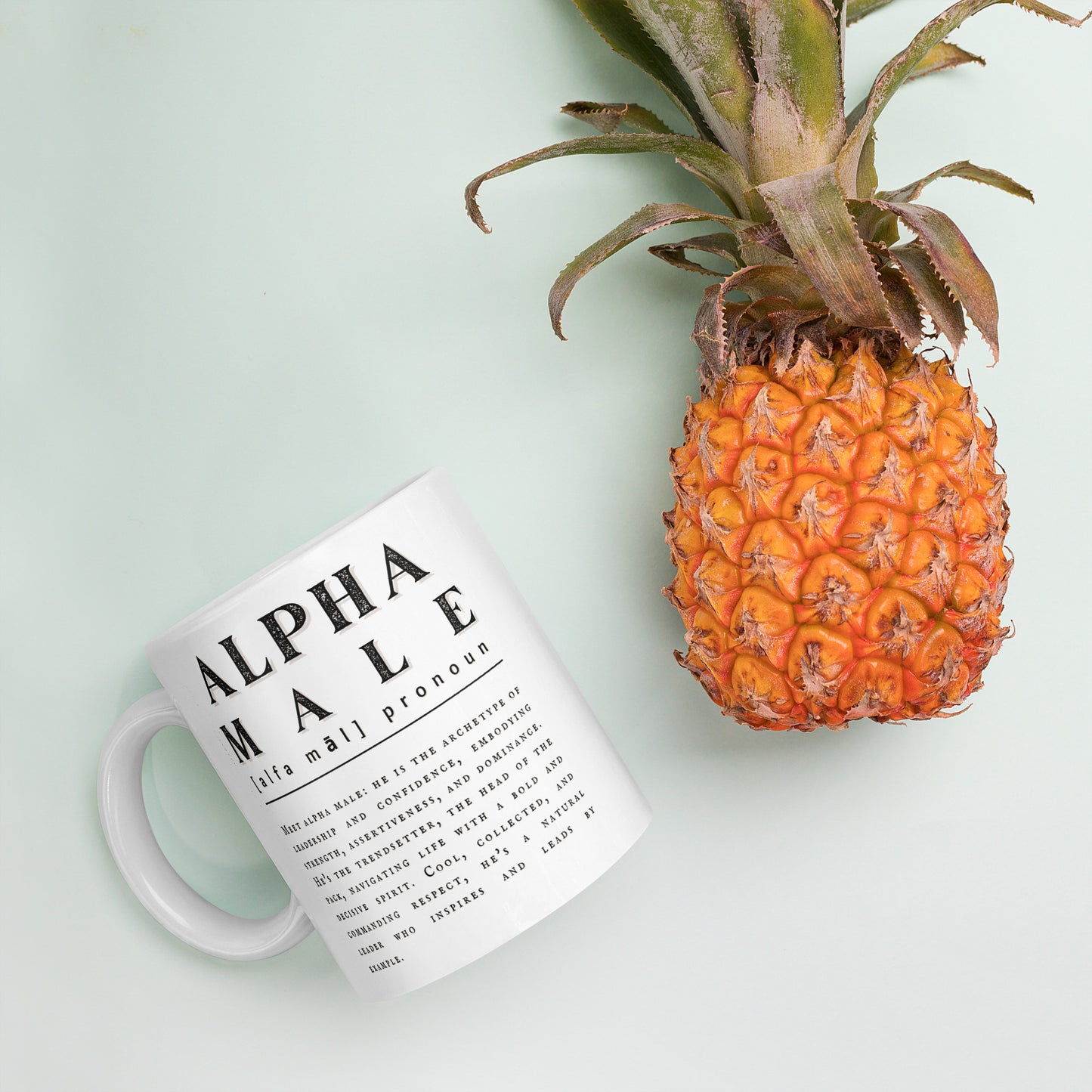 'Alpha Male' | White glossy mug