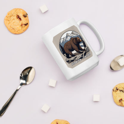 Grizzly Sanctuary | 'True North' | White Glossy Mug