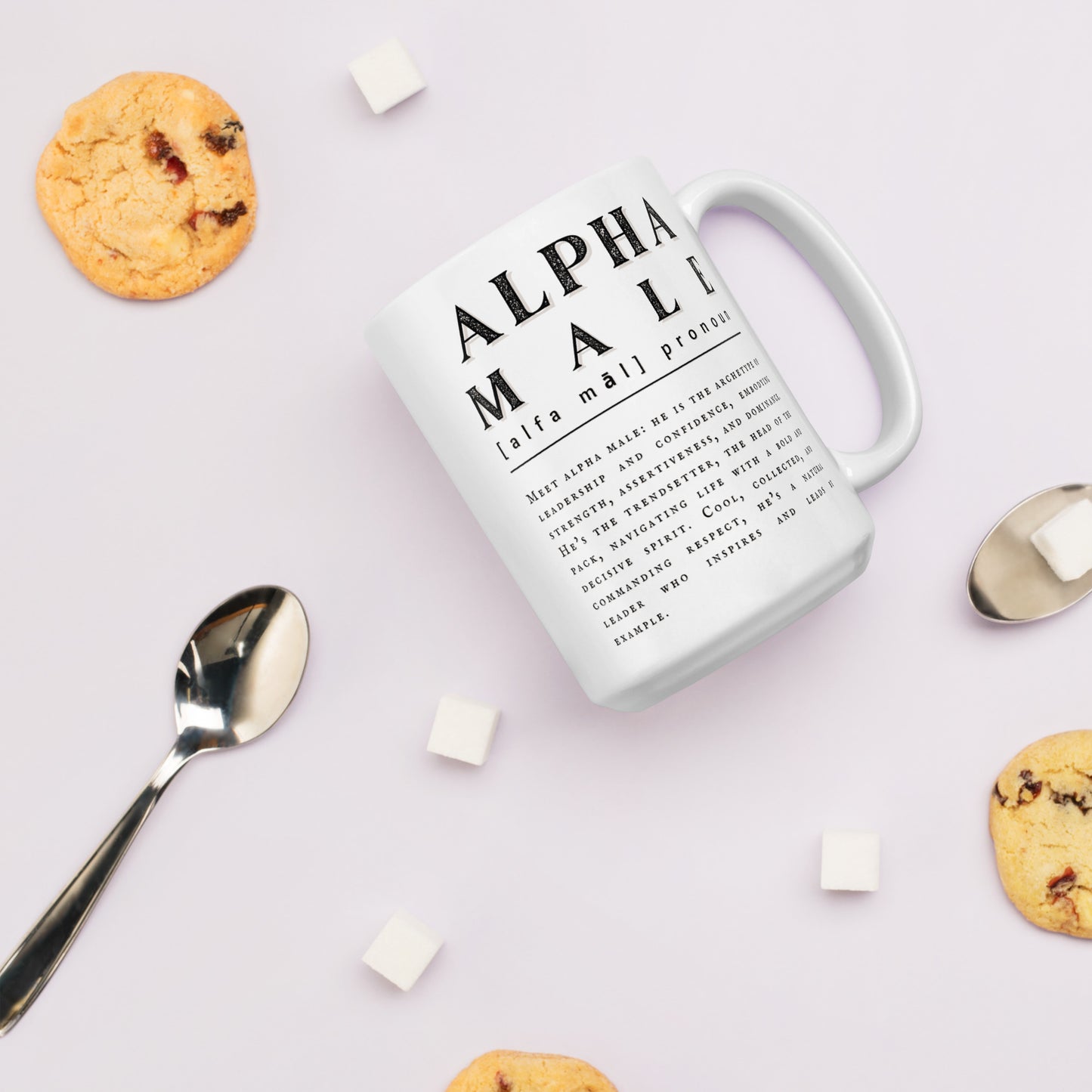 'Alpha Male' | White glossy mug