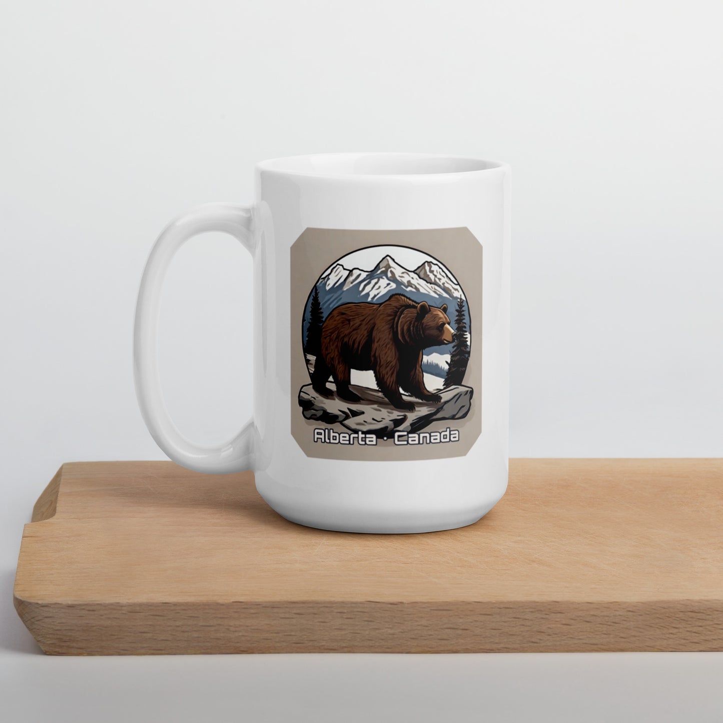 Grizzly Sanctuary | 'True North' | White Glossy Mug