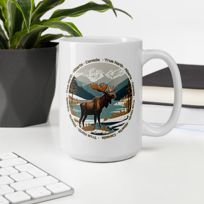 Timberland Titan Moose | 'True North' | White Glossy Mug