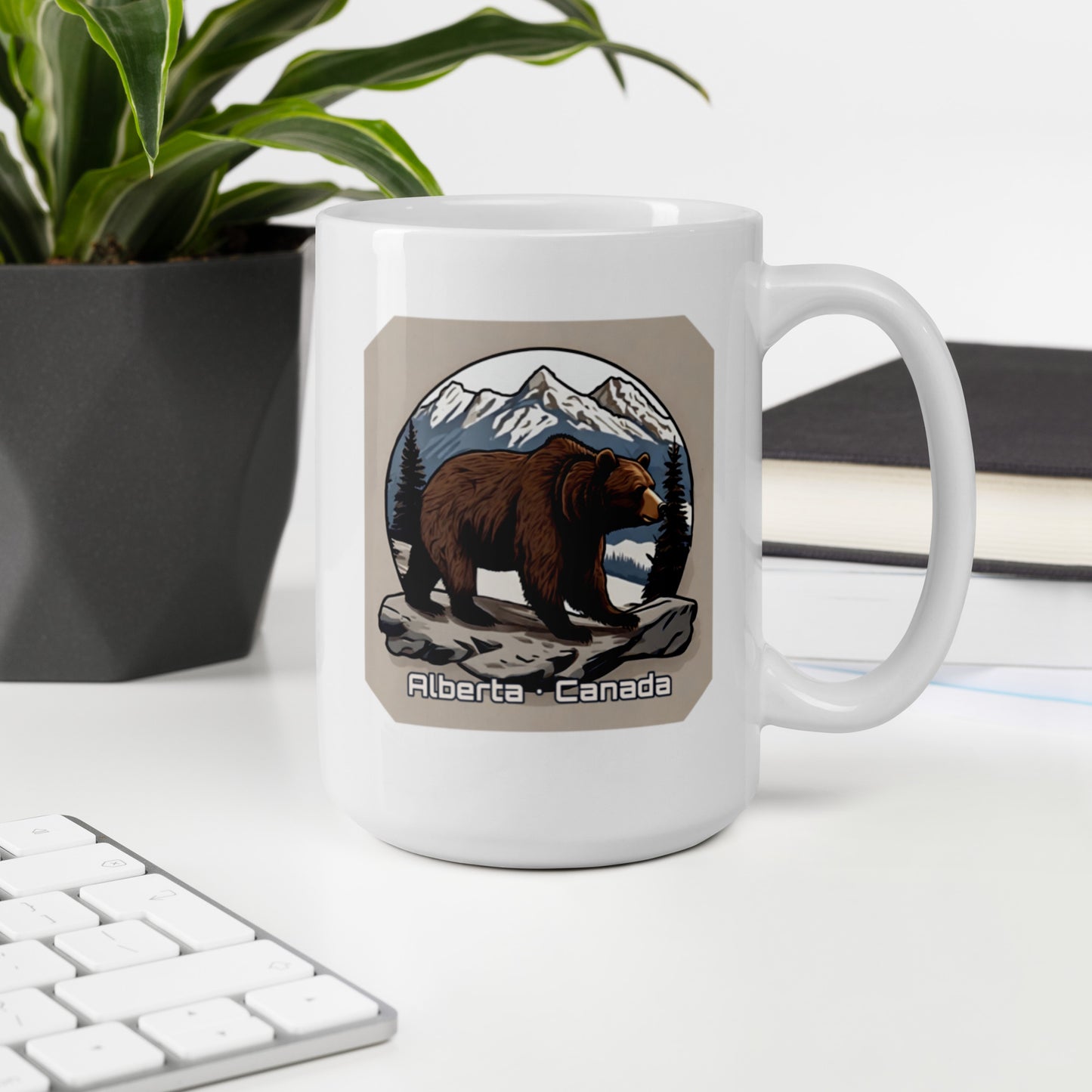 Grizzly Sanctuary | 'True North' | White Glossy Mug