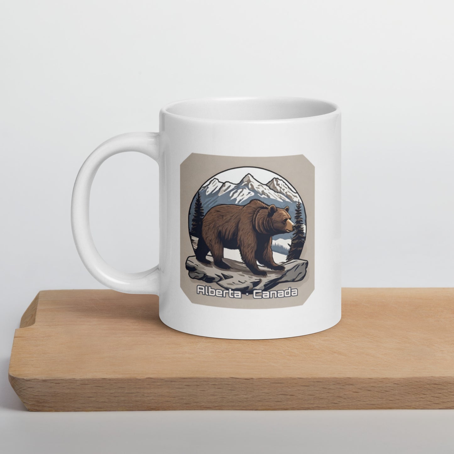 Grizzly Sanctuary | 'True North' | White Glossy Mug