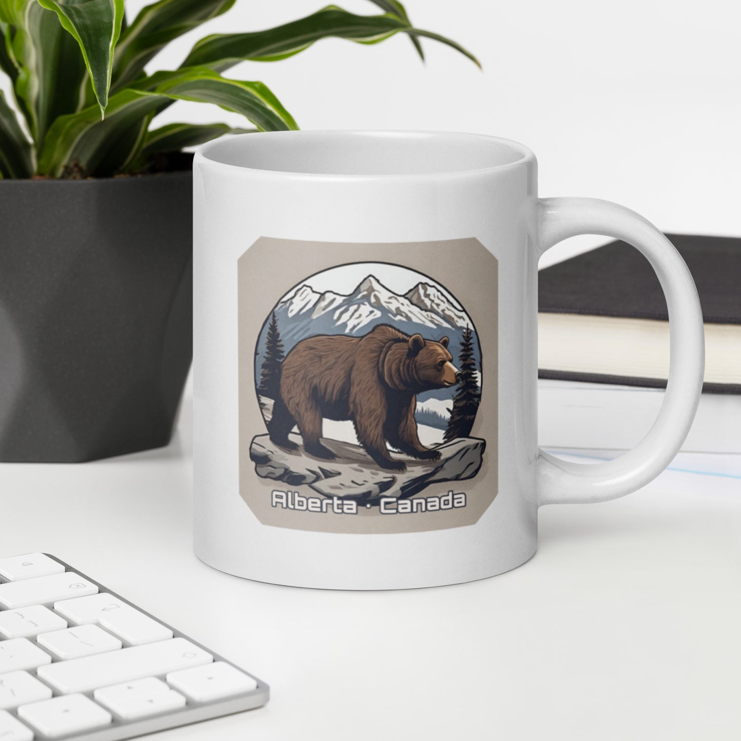 Grizzly Sanctuary | 'True North' | White Glossy Mug